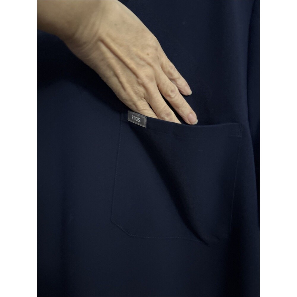 Figs Technical Collection Scrub Top Navy Blue Nursing Medical Uniform,  Size XXL - Picture 5 of 12